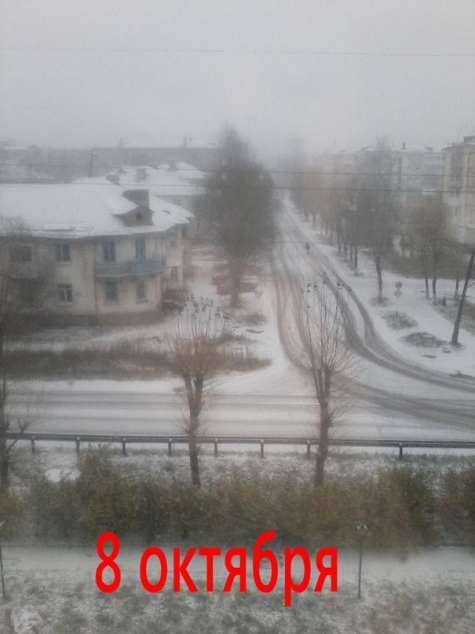 В Александровске первый сильный снегопад