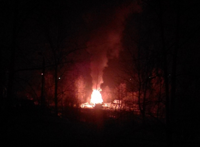 В Александровске на улице Пушкина горел жилой дом