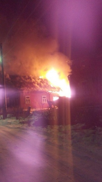 В Александровске сгорел дом