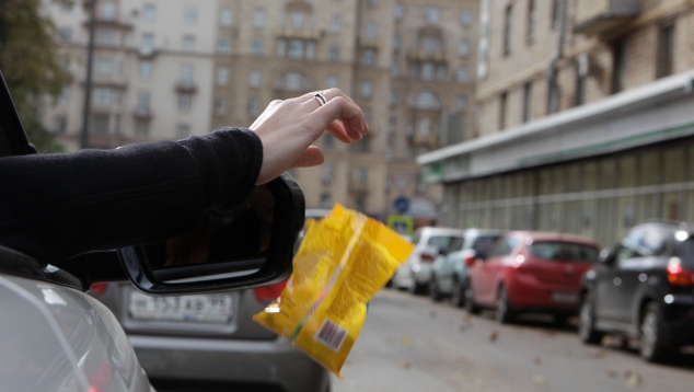 В Госдуме предложили штрафовать водителей за выброшенный в окно мусор