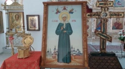 В храм г. Александровска для поклонения прибыли святыни