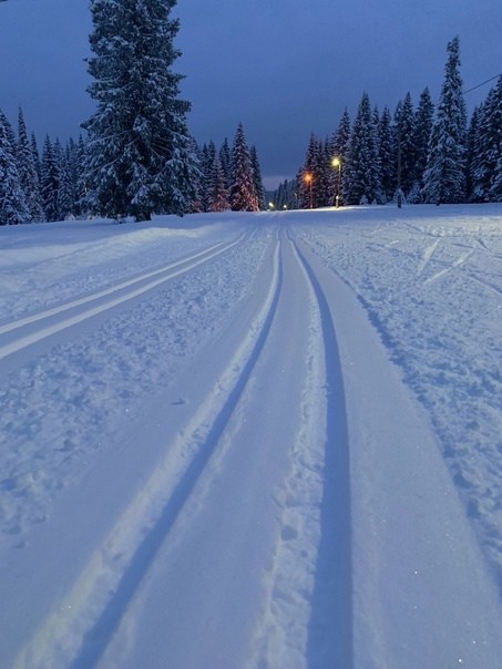 С 10 января освещение на лыжной трассе в Александровске работает автоматически