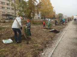 В Яйве кадеты и юнармейцы облагородили местный парк